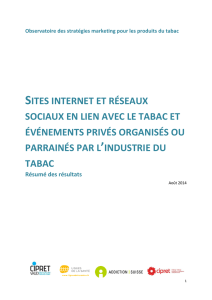 SITES INTERNET ET RÉSEAUX SOCIAUX EN LIEN AVEC LE