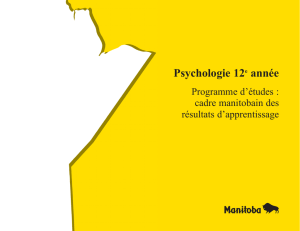 Psychologie, 12e année - Government of Manitoba