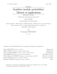 Synthèse modale probabiliste Théorie et applications