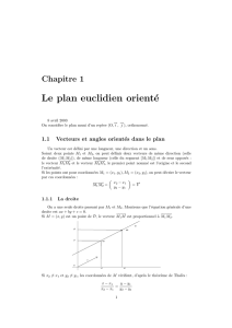 Le plan euclidien orienté