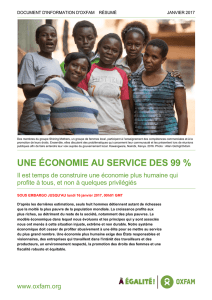 Une économie au service des 99 - Oxfam