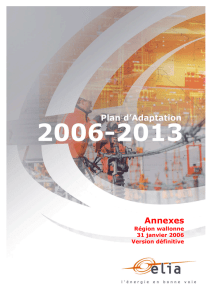Plan d`Adaptation Région wallonne 2006-2013 : annexe