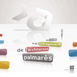 Télécharger le livret du Palmarès d`architecture et d`aménagement