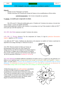 Objectifs : - Étudier un texte "historique" sur l`atome.