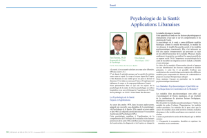 Psychologie de la Santé: Applications Libanaises