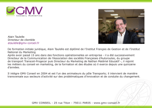 GMV CONSEIL - 25 rue Titon - 75011 PARIS - www.gmv