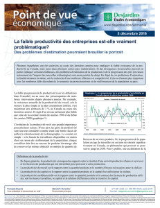 La faible productivité des entreprises est-elle vraiment