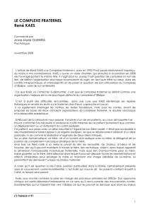 LE COMPLEXE FRATERNEL René KAES