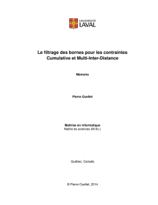 Le filtrage des bornes pour les contraintes cumulative et multi