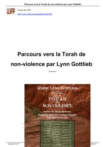 Parcours vers la Torah de non-violence par Lynn Gottlieb