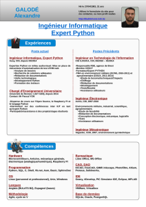 CV Alexandre GALODE, Expert Python