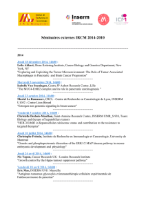 Séminaires externes IRCM 2014-2010
