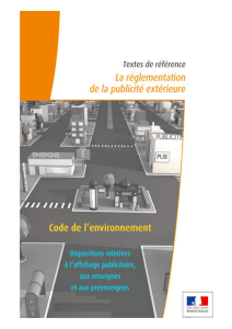 Extraits du code de l`environnement relatifs à la publicité 2015-02