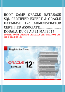 BOOT CAMP ORACLE DATABASE SQL CERTIFIED EXPERT