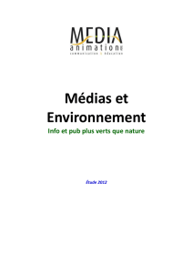 Médias et Environnement