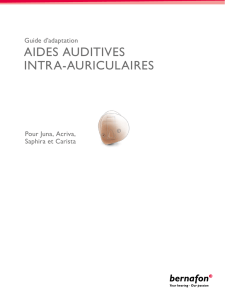 AIDES AUDITIVES INTRA-AURICULAIRES