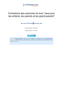 Corrections des exercices du livre "Java pour les enfants