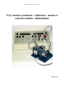 TA3: moteur synchrone - réducteur