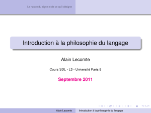 Introduction à la philosophie du langage