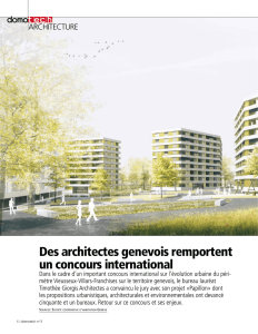 Des architectes genevois remportent un concours international