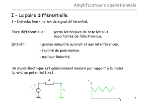 Amplificateurs opérationnels I – La paire différentielle.