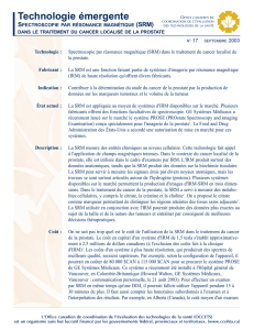 (SRM) dans le traitement du cancer localisé de la prostate
