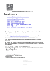 Formation Java, formations Java à Nantes, à Paris, à Lyon