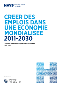 creer des emplois dans une economie mondialisee 2011-2030