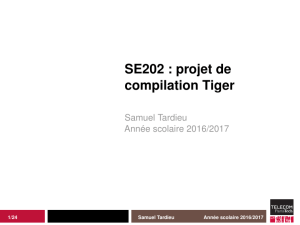SE202 : projet de compilation Tiger