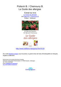 Le Guide des allergies - Bernard Poitevin