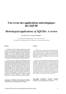 Une revue des applications métrologiques des SQUID