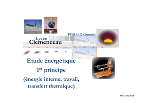 Clemenceau Etude énergétique 1 principe