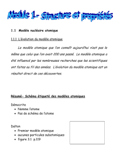 Le modèle atomique que l`on connaît aujourd`hui n`est pas