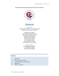 Obésité - World Gastroenterology Organisation