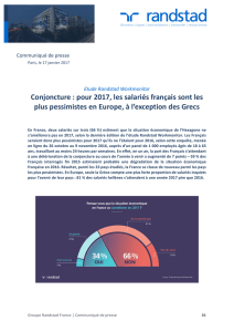 Conjoncture : pour 2017, les salariés français sont les plus