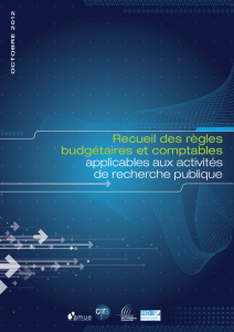 Recueil des règles budgétaires et comptables - CNRS