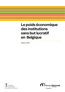 Le poids économique des institutions sans but lucratif en Belgique