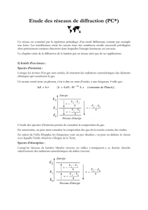 Etude des réseaux de diffraction (PC*)