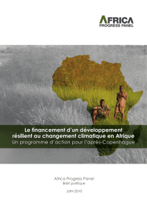 Le financement d`un développement résilient au changement