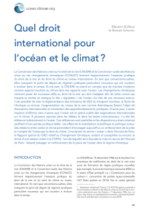 Quel droit international pour l`océan et le climat ?