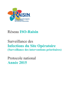 Réseau ISO-Raisin Surveillance des Infections du Site