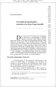 Entretien sur les études postcoloniales - Amselle Jean-Loup