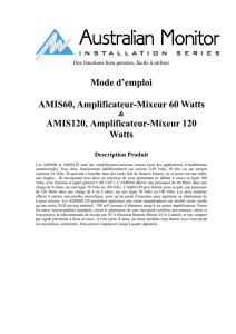 Mode d`emploi AMIS60, Amplificateur