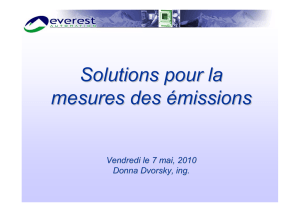 Solutions pour la mesures des émissions