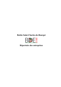 Bottin Saint-Charles-de-Bourget Répertoire des entreprises