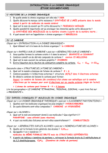 INTRODUCTION À LA CHIMIE ORGANIQUE (ÉTUDE