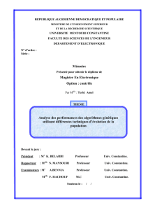 Mémoire Magister En Electronique Option : contrôle Analyse des