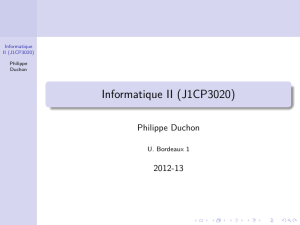 Informatique II (J1CP3020)