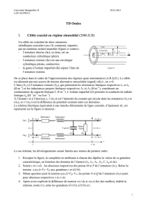 TD Ondes I. Câble coaxial en régime sinusoïdal (2006.II.B)