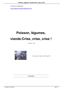 Poisson, légumes, viande:Crise, crise, crise